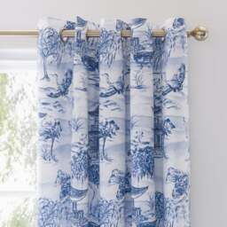Modern Chinoiserie Blackout Eyelet Curtains - thumbnail 1