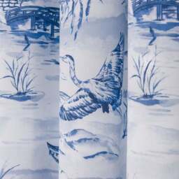 Modern Chinoiserie Blackout Eyelet Curtains - thumbnail 3