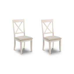 Davenport Set of 2 Dining Chairs, Faux Suede