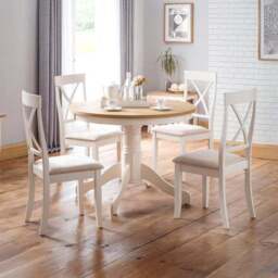 Davenport Set of 2 Dining Chairs, Faux Suede - thumbnail 4