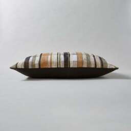 Woven Check Cushion Brown - thumbnail 2
