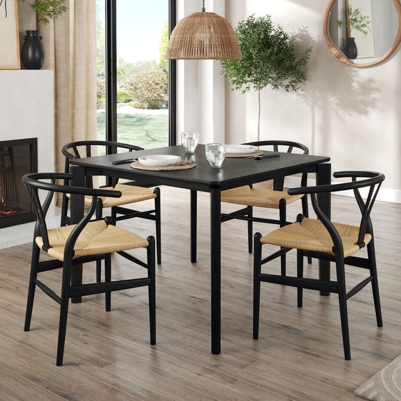 Hudson 2-4 Seater Square Extendable Dining Table, Oak - image 1