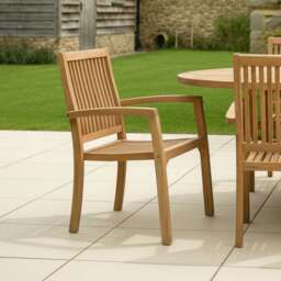 Return - Set of 2 Teak Stacking Chairs