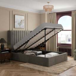 Alara Velvet Ottoman Bed - thumbnail 2