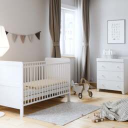 Little Acorns Classic Cot Bed and 3 Drawer Chest Nursery Set - thumbnail 1