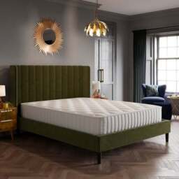 Alara Pleated Velvet Bed Frame - thumbnail 2