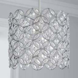 Arden Floral Chrome Easy Fit Pendant Shade - thumbnail 2