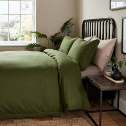 Ludlow Washed 100% Cotton Duvet Cover & Pillowcase Set - thumbnail 3