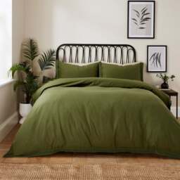 Ludlow Washed 100% Cotton Duvet Cover & Pillowcase Set - thumbnail 1