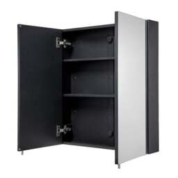 Dawley Steel Double Door Cabinet, Matt Black - thumbnail 6