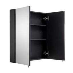 Dawley Steel Double Door Cabinet, Matt Black - thumbnail 4