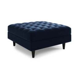 Zoe Square Velvet Footstool with Storage - thumbnail 2