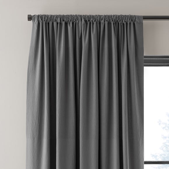 Newston Waffle 100% Cotton Slot Top Curtains - image 1