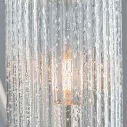 Vogue Easton Ribbed Glass Semi Flush Ceiling Light - thumbnail 4