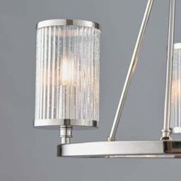 Vogue Easton Ribbed Glass Semi Flush Ceiling Light - thumbnail 3
