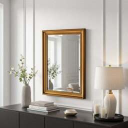 Yearn Beaded Classic Framed Bevelled Rectangle Wall Mirror - thumbnail 3
