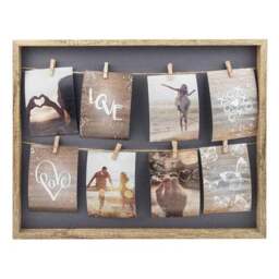 Nielsen 8 Picture Wooden Collage Clip Multi Photo Frame - thumbnail 2