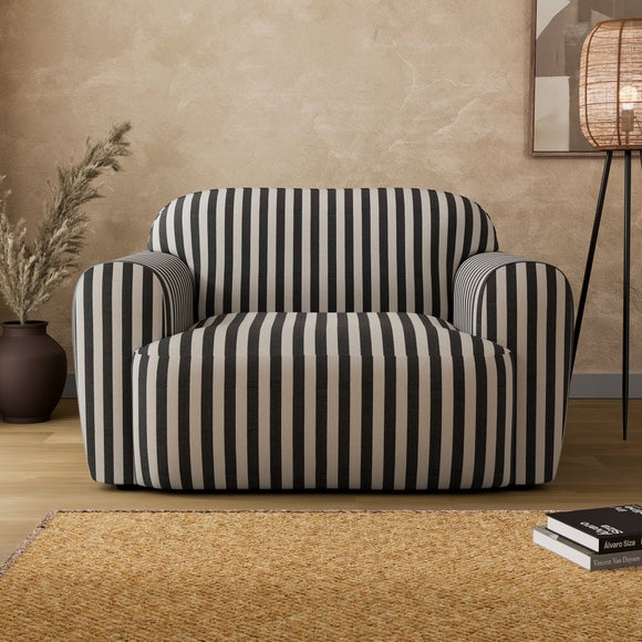 Marlo Woven Mid Stripe Snuggle Chair - image 1