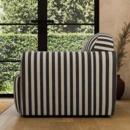 Marlo Woven Mid Stripe Snuggle Chair - thumbnail 3