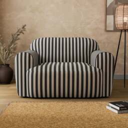 Marlo Woven Mid Stripe Snuggle Chair - thumbnail 1