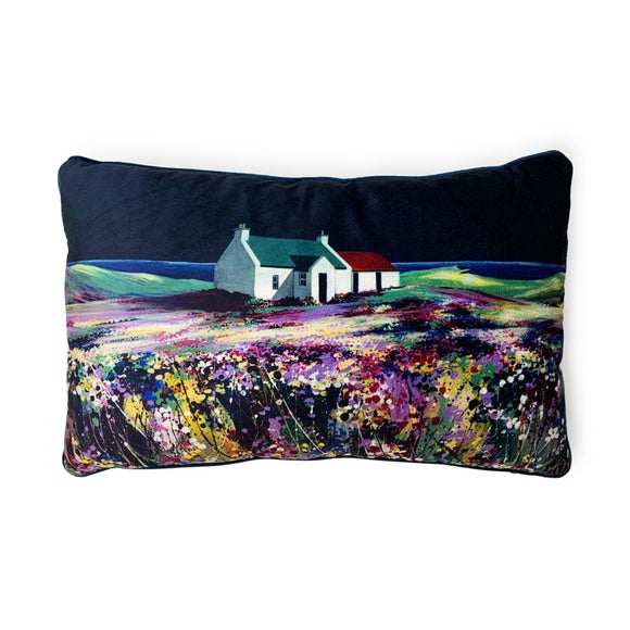 The Art Group Avril Thomson Smith Moonshine Velvet Rectangle Cushion