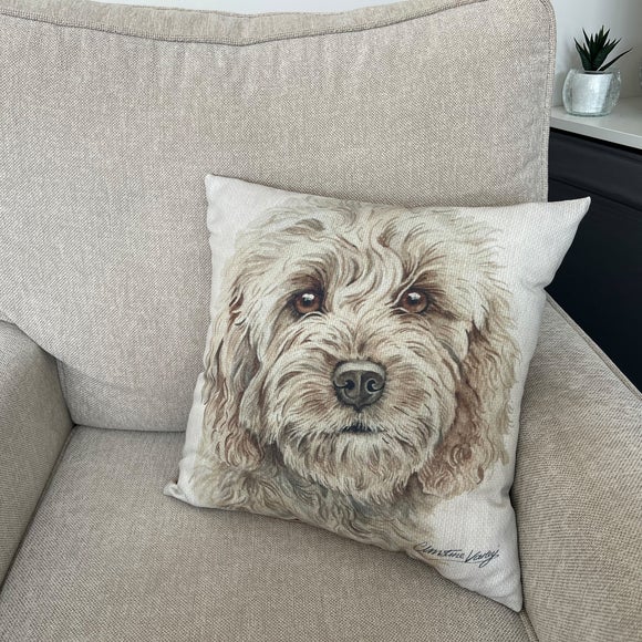 Christine Varley Cockerpoo Square Cushion - image 1
