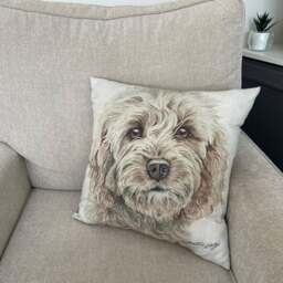 Christine Varley Cockerpoo Square Cushion - thumbnail 1