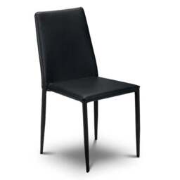 Jazz Set of 4 Dining Chairs, Faux Leather - thumbnail 4