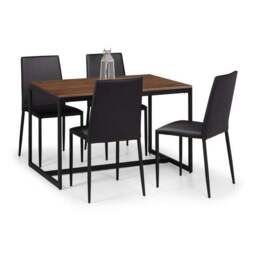 Jazz Set of 4 Dining Chairs, Faux Leather - thumbnail 5