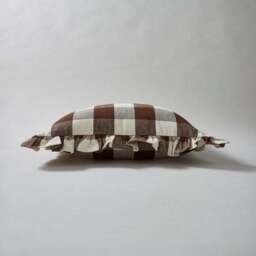 Frilled Check Cushion Pinecone - thumbnail 3