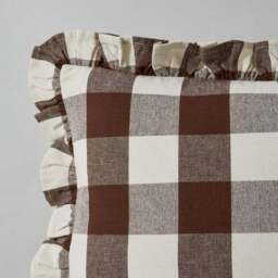 Frilled Check Cushion Pinecone - thumbnail 4