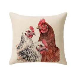 Christine Varley Hens Square Cushion - thumbnail 3