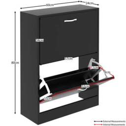 Vida Designs 2 Tier Shoe Cabinet - thumbnail 6
