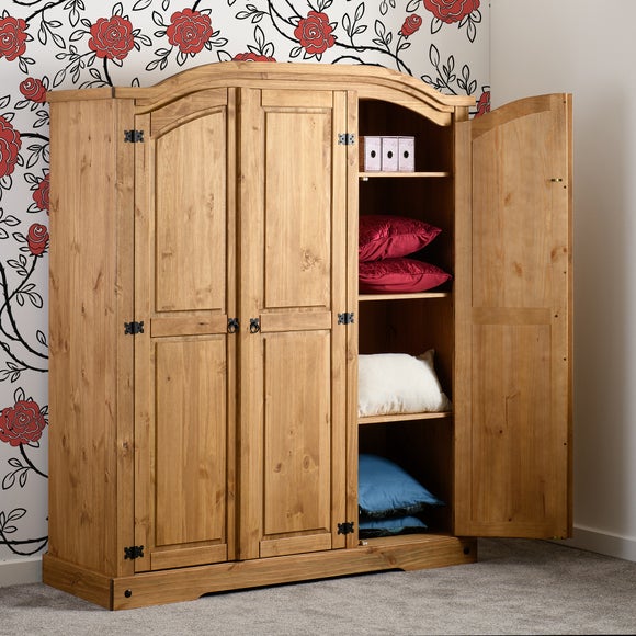 Corona Triple Wardrobe, Pine - image 1