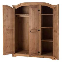 Corona Triple Wardrobe, Pine - thumbnail 5