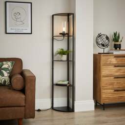 Keates Corner Shelved Floor Lamp - thumbnail 1