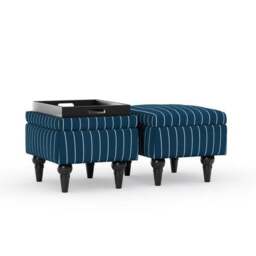 Charnwood Pinstripe Storage Footstool - thumbnail 6