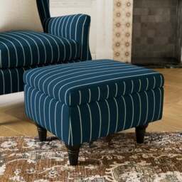 Charnwood Pinstripe Storage Footstool - thumbnail 1