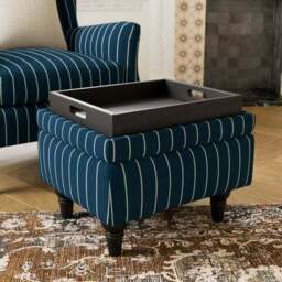 Charnwood Pinstripe Storage Footstool - thumbnail 2