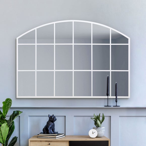 Arcus Arched Window Wide Overmantel Wall Mirror - image 1