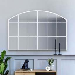 Arcus Arched Window Wide Overmantel Wall Mirror - thumbnail 1