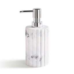 Marble Effect Ribbed Resin Soap Dispenser - thumbnail 2