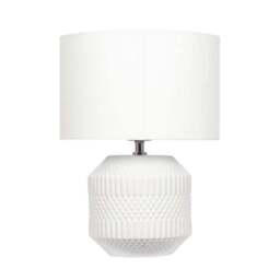 Meribel Geo Textured Ceramic Table Lamp - thumbnail 3