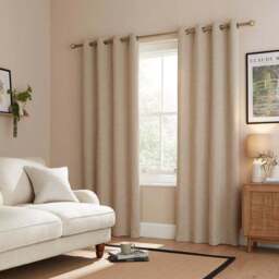 Herringbone Chenille Thermal Eyelet Curtains - thumbnail 2