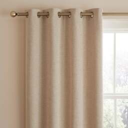 Herringbone Chenille Thermal Eyelet Curtains - thumbnail 1
