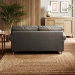 Flori Classic Leather 2 Seater Sofa - thumbnail 3