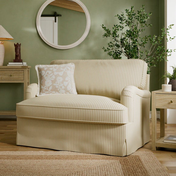 Beatrice II Rutland Stripe Fixed Loose Cover Snuggle Chair - image 1