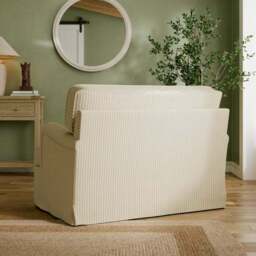Beatrice II Rutland Stripe Fixed Loose Cover Snuggle Chair - thumbnail 2