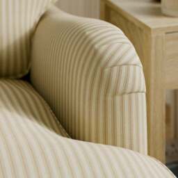 Beatrice II Rutland Stripe Fixed Loose Cover Snuggle Chair - thumbnail 4