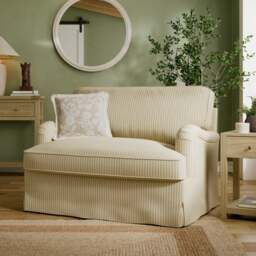 Beatrice II Rutland Stripe Fixed Loose Cover Snuggle Chair - thumbnail 1
